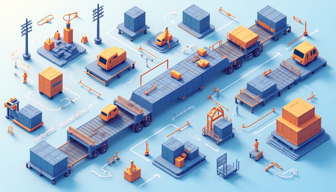 Ilustrație cu elemente de web design, programare și strategii digitale, simbolizând procesul complex de creare a site-urilor